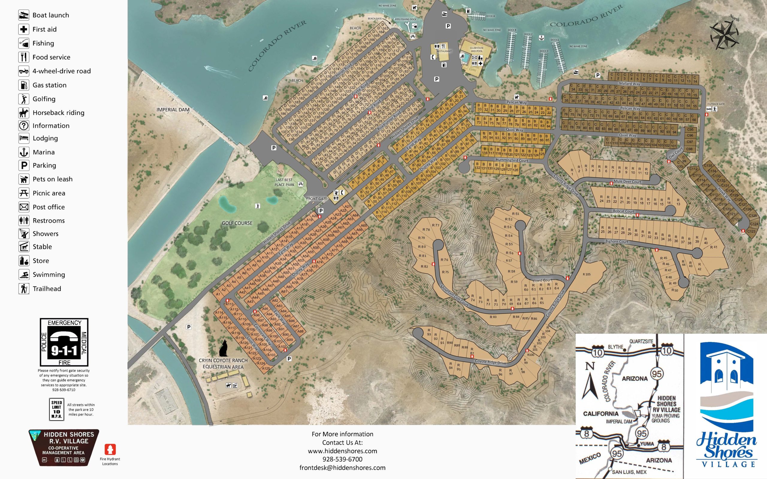 Resort Map - Hidden Shores Resort